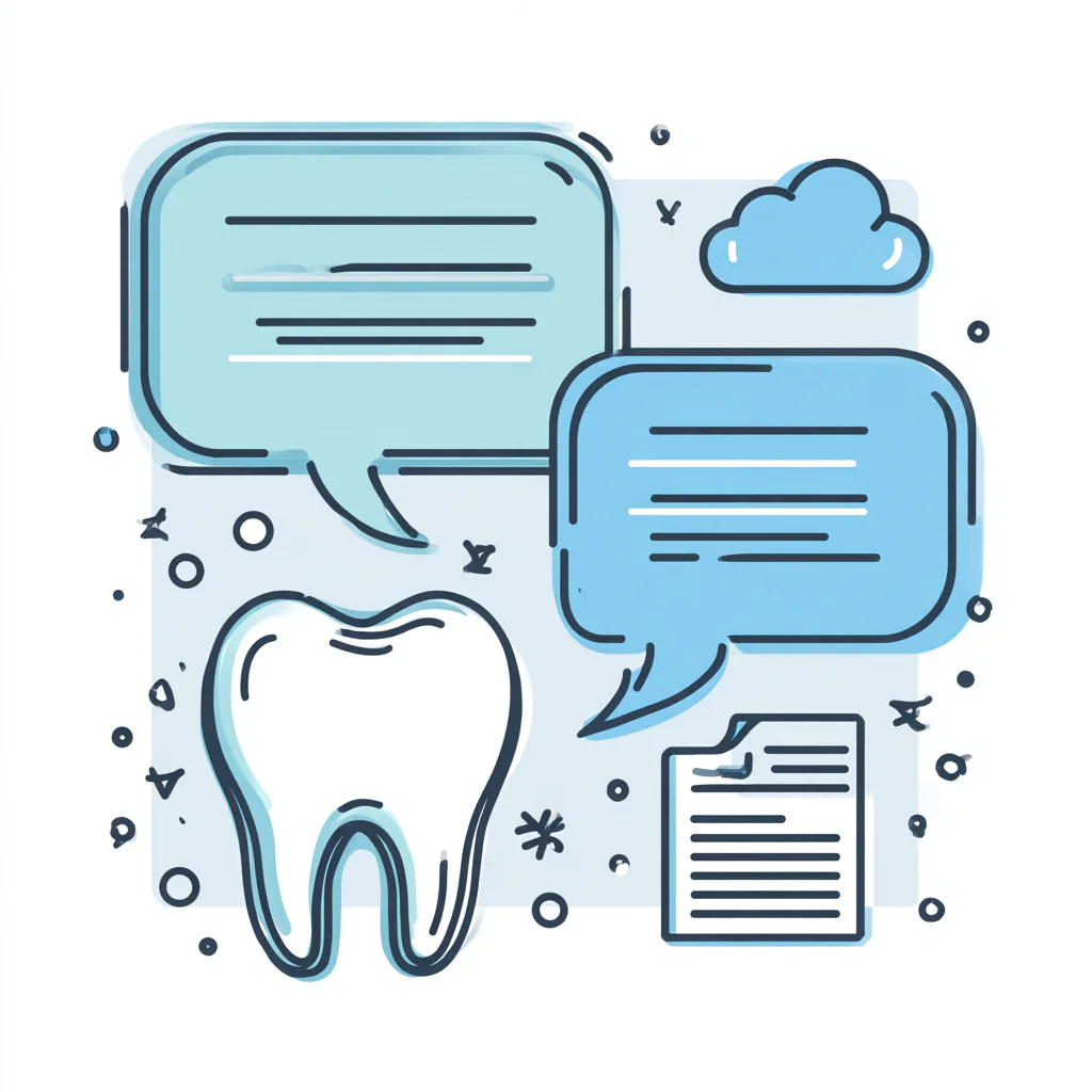 Icon representing clear communication with dentists