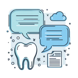 Icon representing clear communication with dentists