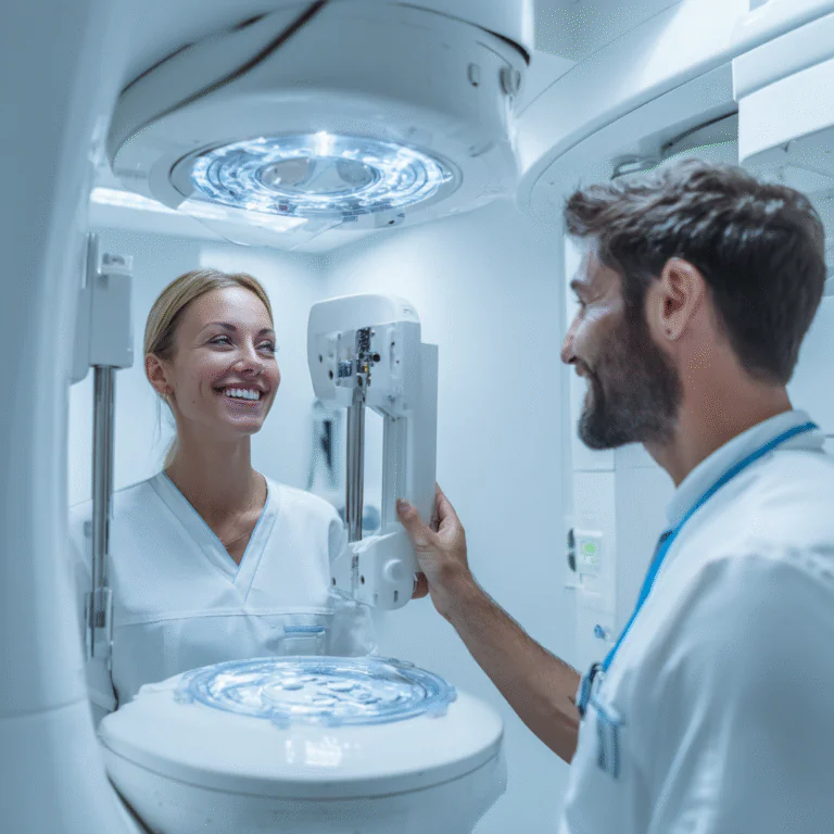 Patient having a CBCT scan at our Birmingham dental imaging centre