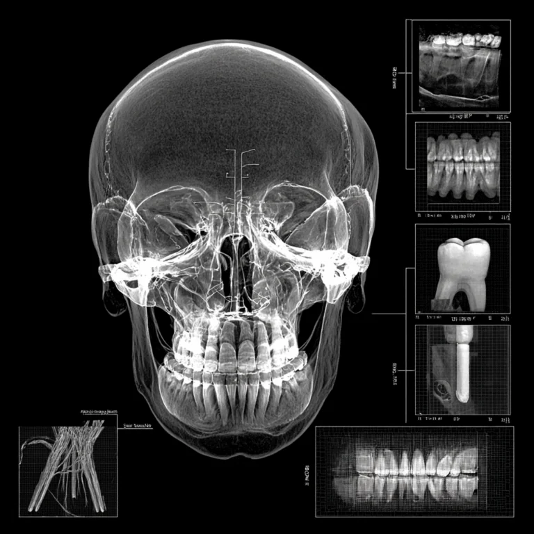 CBCT of a wisdom tooth in the full jaw, used for surgical planning